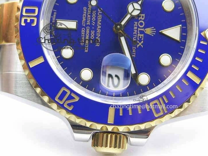 MiroTime 0410 Functional Submariner 116613 LB JF 1:1 Best Edition Blue Dial On SS YG Bracelet SH 3724